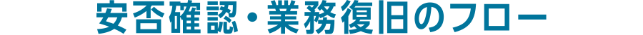 安否確認・復旧指示のフロー