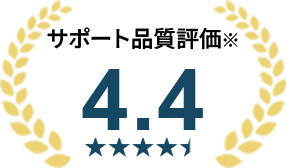 サポート品質評価4.4