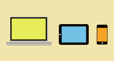 パソコン、タブレット、スマートフォン、フィーチャーフォンに対応のイメージ